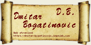 Dmitar Bogatinović vizit kartica
